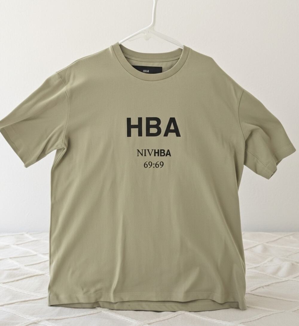 Hood By Air HBA NIV HBA 69:69 Graphic Beige Logo T- Shirt Made In Italy Size L
